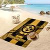 Pittsburgh Steelers Custom Beach Towel, Print Your Name Text Lightweight Absorbent Towel for Swimming Travel