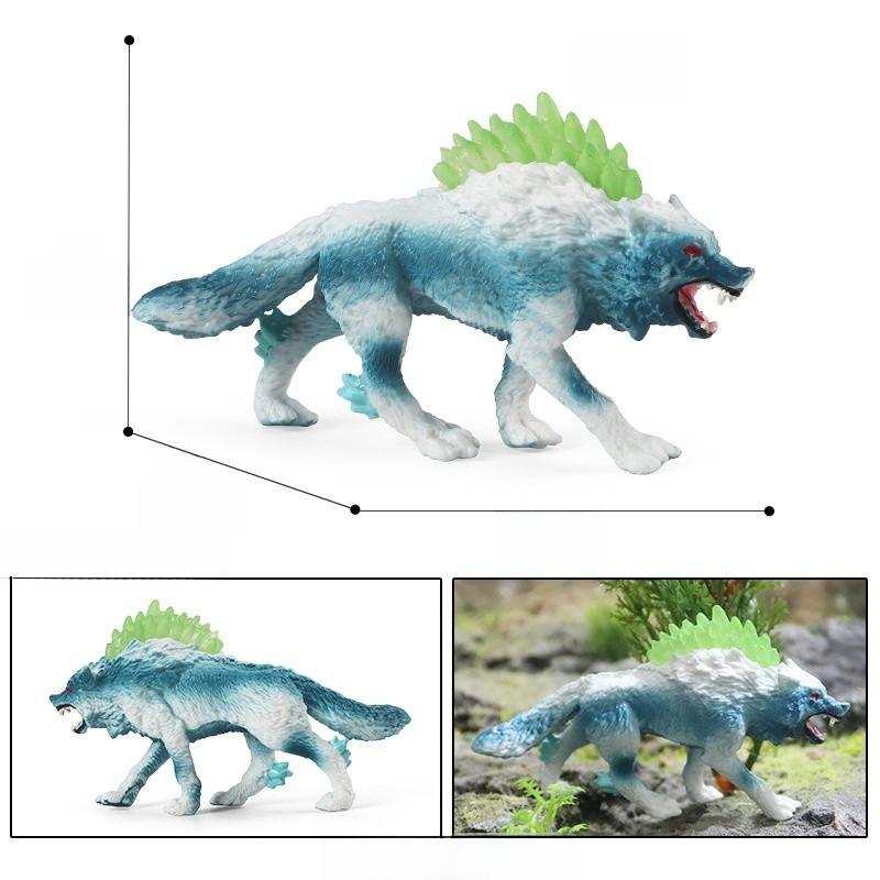 Children Mythical Animal Toy Model Plastic Realistic Snow Wolf Figurine For Kids Educational Play