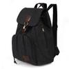 Backpack Canvas Retro Solid Color Laptop Compartment Schoolbag Outdoor Gift