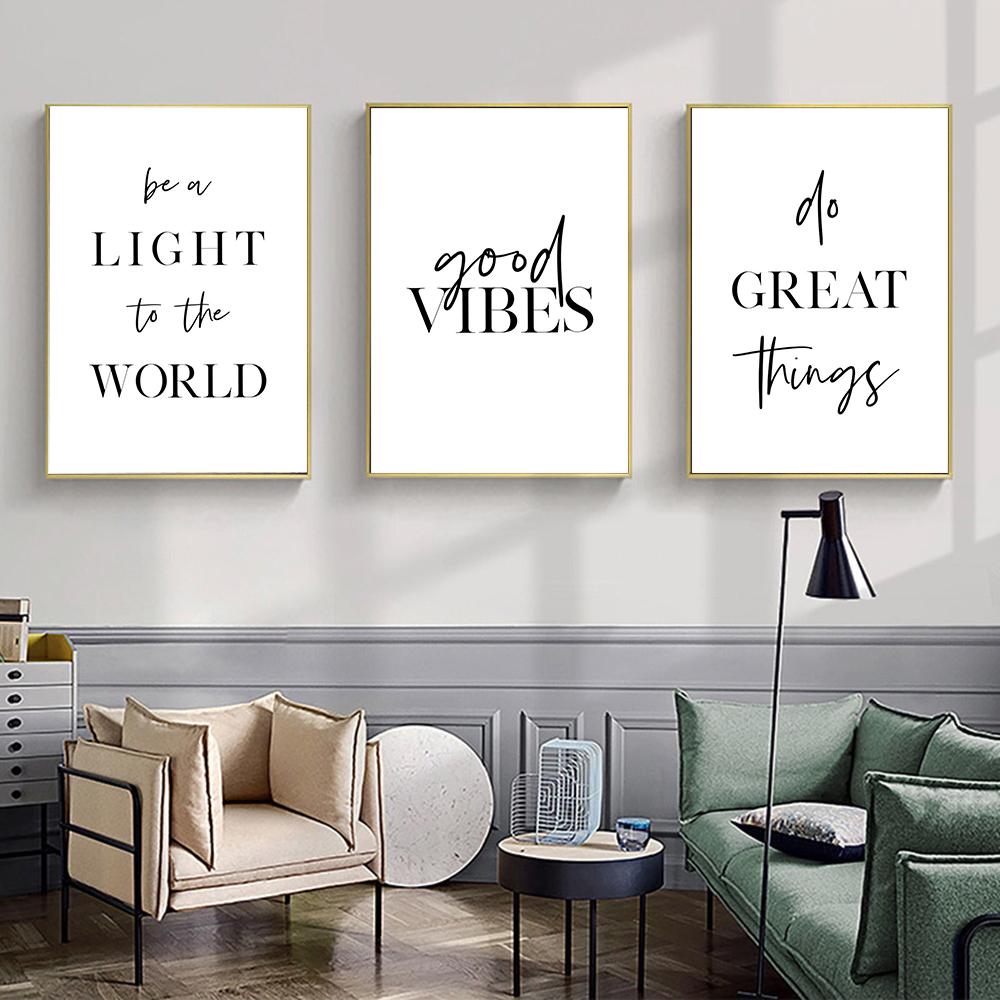 Good Vibes Prints Inspiring Quote Posters Get Naked Minimalist Canvas Painting Born To Shine Modern Wall Art Living Room Decor