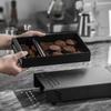 Rectangular Drawer Design Coffee Knock Box Stainless Steel Large Capacity Coffee Powder Storage Box Detachable Rustproof