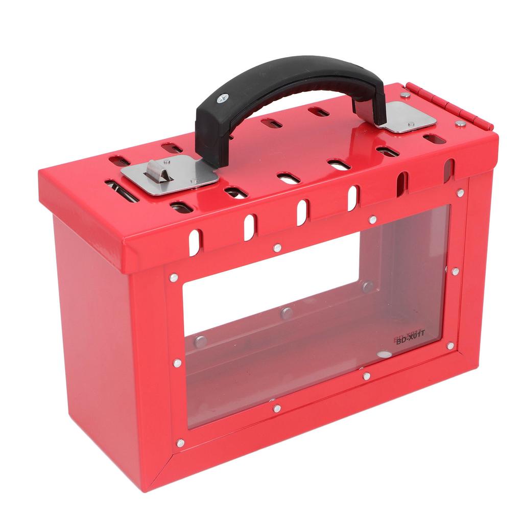 Lockout Tagout Group Lock Box Portable 12 Lock Safety Padlock Clear Acrylic Steel Plate
