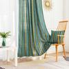 Curtain Finished Japanese Literary Stripes Semi-Blackout Bedroom Cotton And Linen Partition Kitchen Coffee Curtain