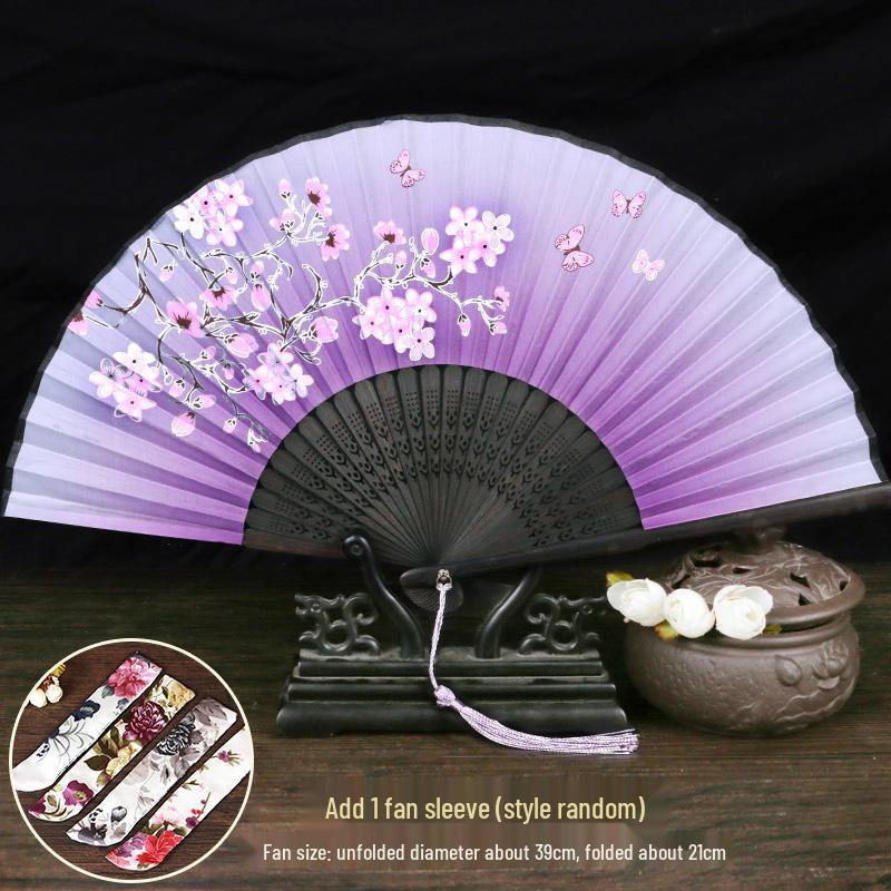 Ancient Chinese Hanfu Folding Fan - Classical Dance & Summer Accessory for Women