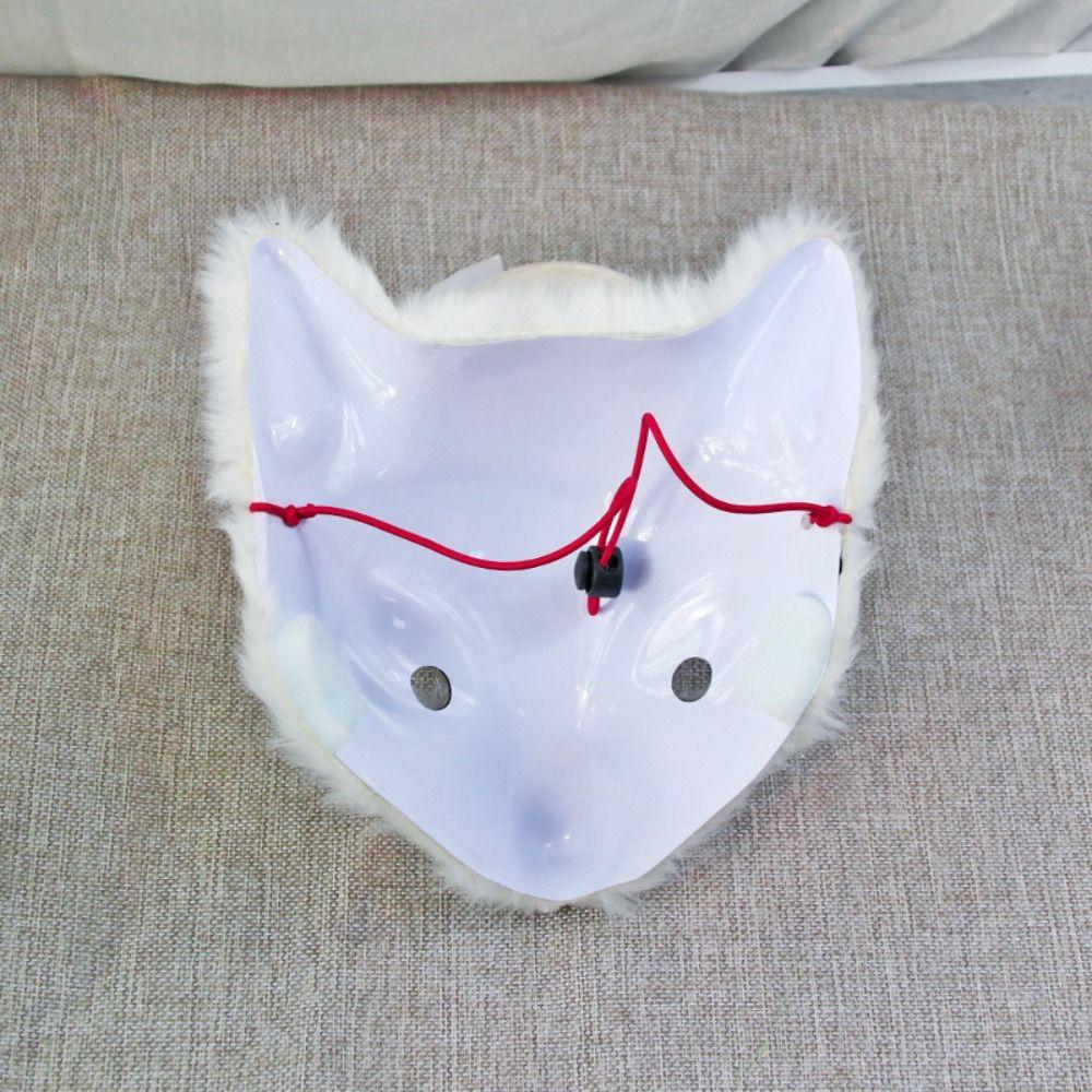 Props Gift Show Costume Anime Cosplay Pros Masquerade Mask Halloween Plush Mask Kabuki Kitsune Mask