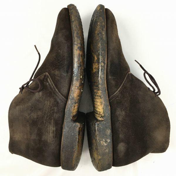 Church’s Suede Chukka Boots Size 7G Approx. 25.5 Dark Brown Crepe Sole Men’s(USED)