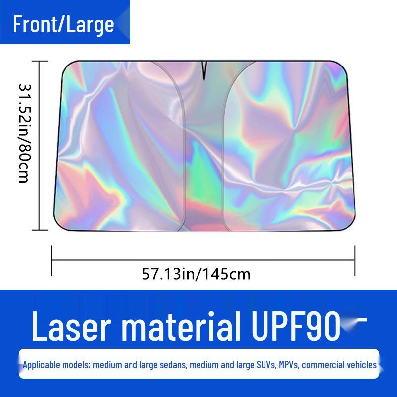 Car Windshield Laser Sunshade - Heat Insulation & UV Protection