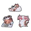 3-10pcs/set Cute Animal Enamel Pins Pet Dogs Raccoon Red Eared Rabbit Panda Brooches Lapel Badge Funny Jewelry Gifts for Friends
