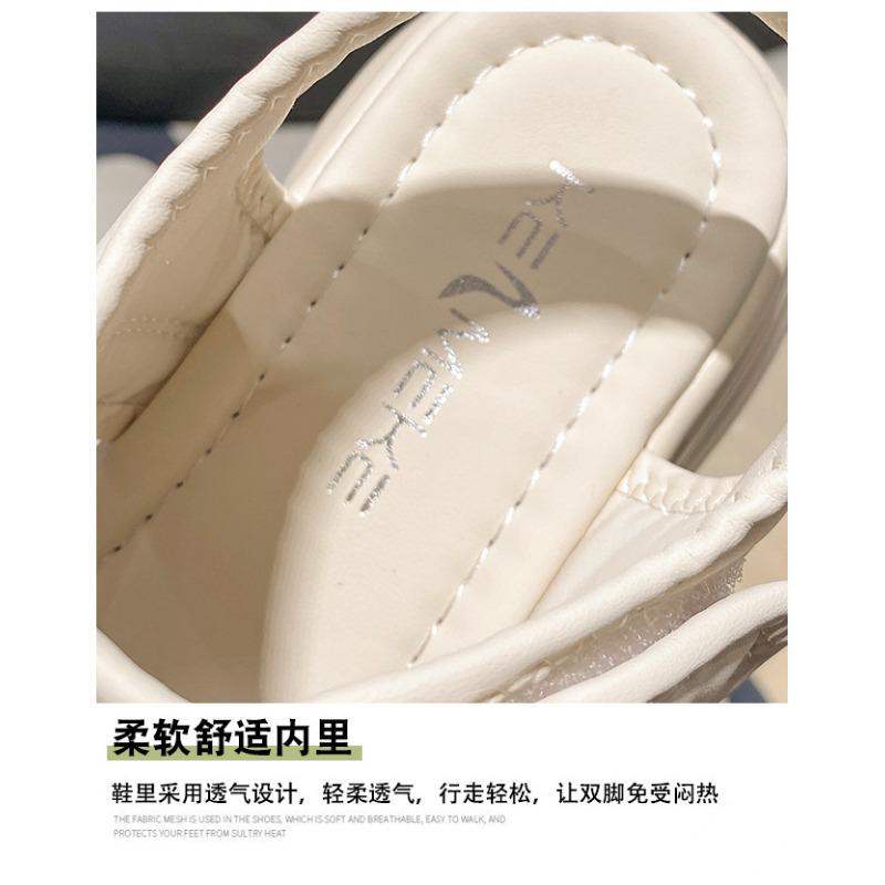 Thick Bottom Sandals Female Models Summer Outside Wear Thick Heel Velcro Students Casual Sports Sandals Slippers