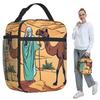 Namade With Camel Insulated Lunch Bag for Women Office Cooler Thermal Food Box Tote Portable Lunch Boxes Container