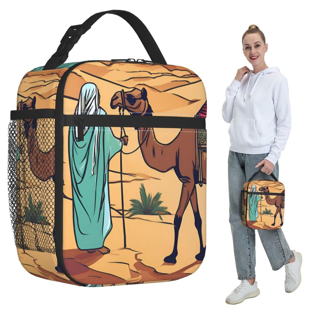 Namade With Camel Insulated Lunch Bag for Women Office Cooler Thermal Food Box Tote Portable Lunch Boxes Container