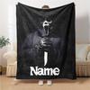 Custom Name Grim Reaper Humor Party Blanket For Couch Bed Plush Cozy Fuzzy Blanket Super Soft Warm Blankets For Fall And Winter 0916130