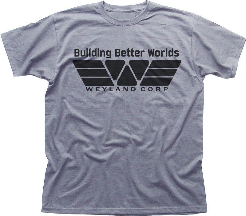 Alien Aliens inspired Prometheus Weyland heather t-shirt 01487 S разноцветный
