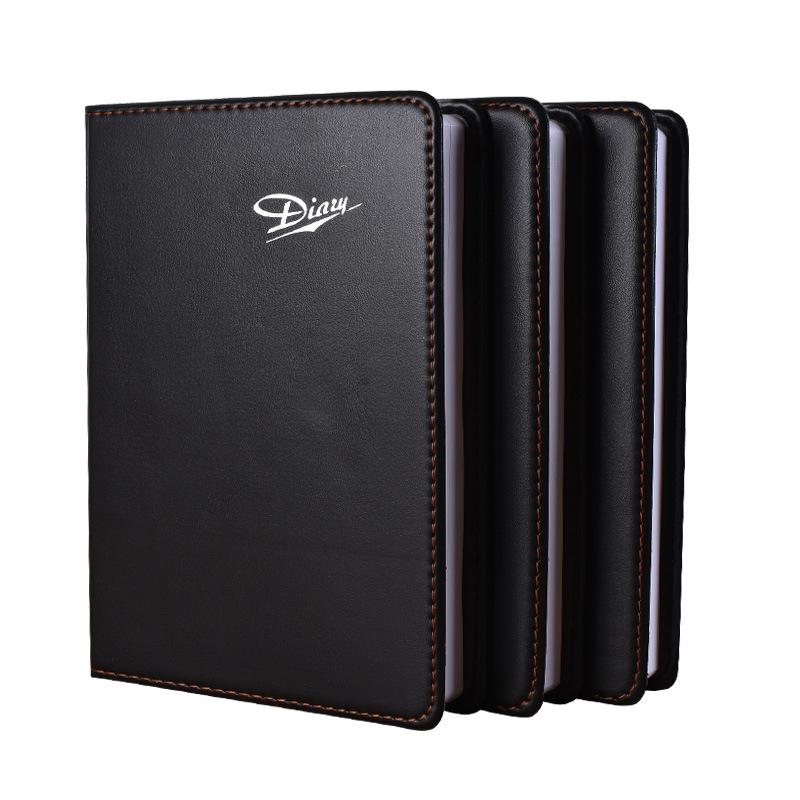 Thick Leather A5 Notebook: Simple Office & Student Diary