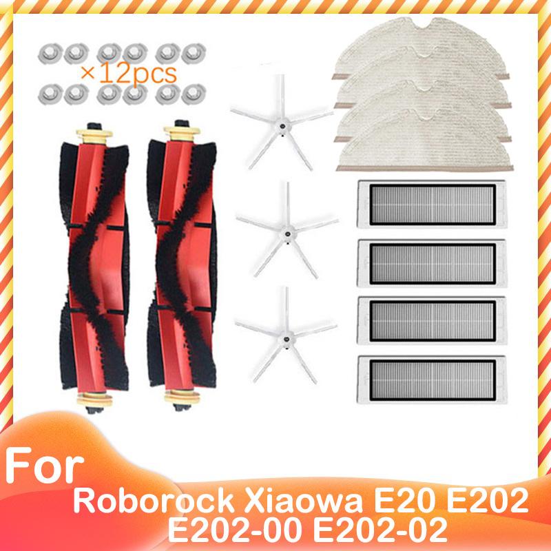 Spare Main Brush Side Brush HEPA Filter Mop Cloth Front Castor for Xiaomi Roborock Xiaowa E20 E202 E202-00 E202-02 Robot Vacuum