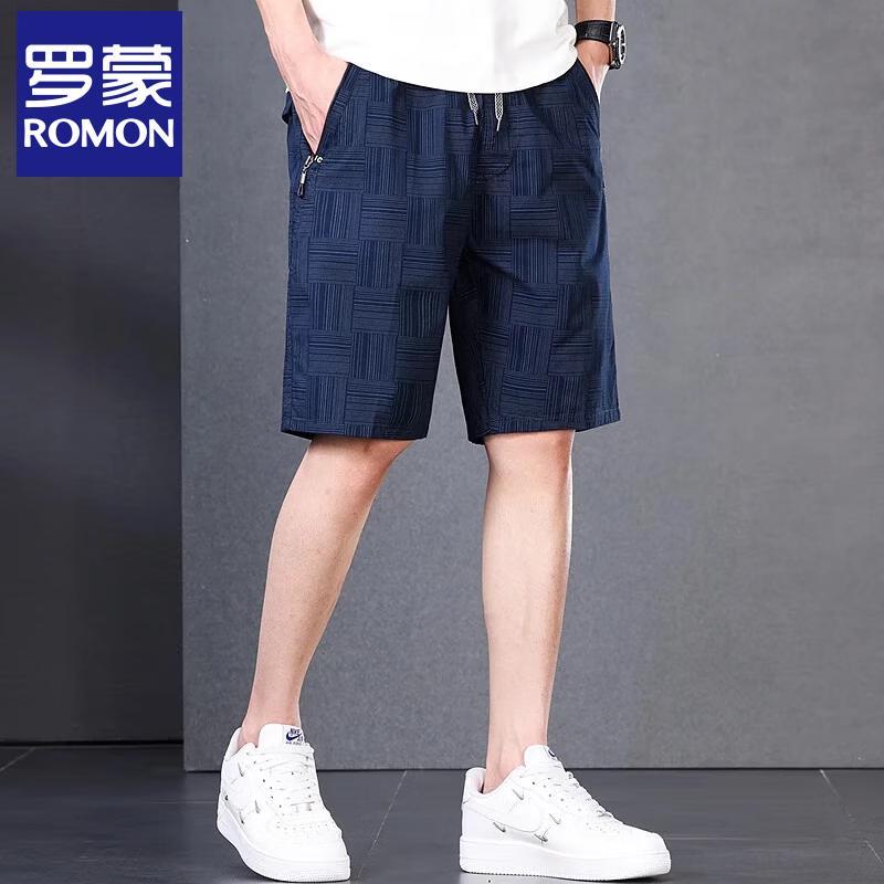 Luomeng Men's 100% Cotton Casual Shorts