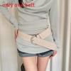 Pu Leather Wide Belt With Gold Buckle For Fashionable Casual Wear