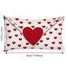 Soft Love Heart Pillow Cover Comfortable Linen Valentine's Day Love Pillowcase Rectangular Couple Love Cushion Cover Cushions