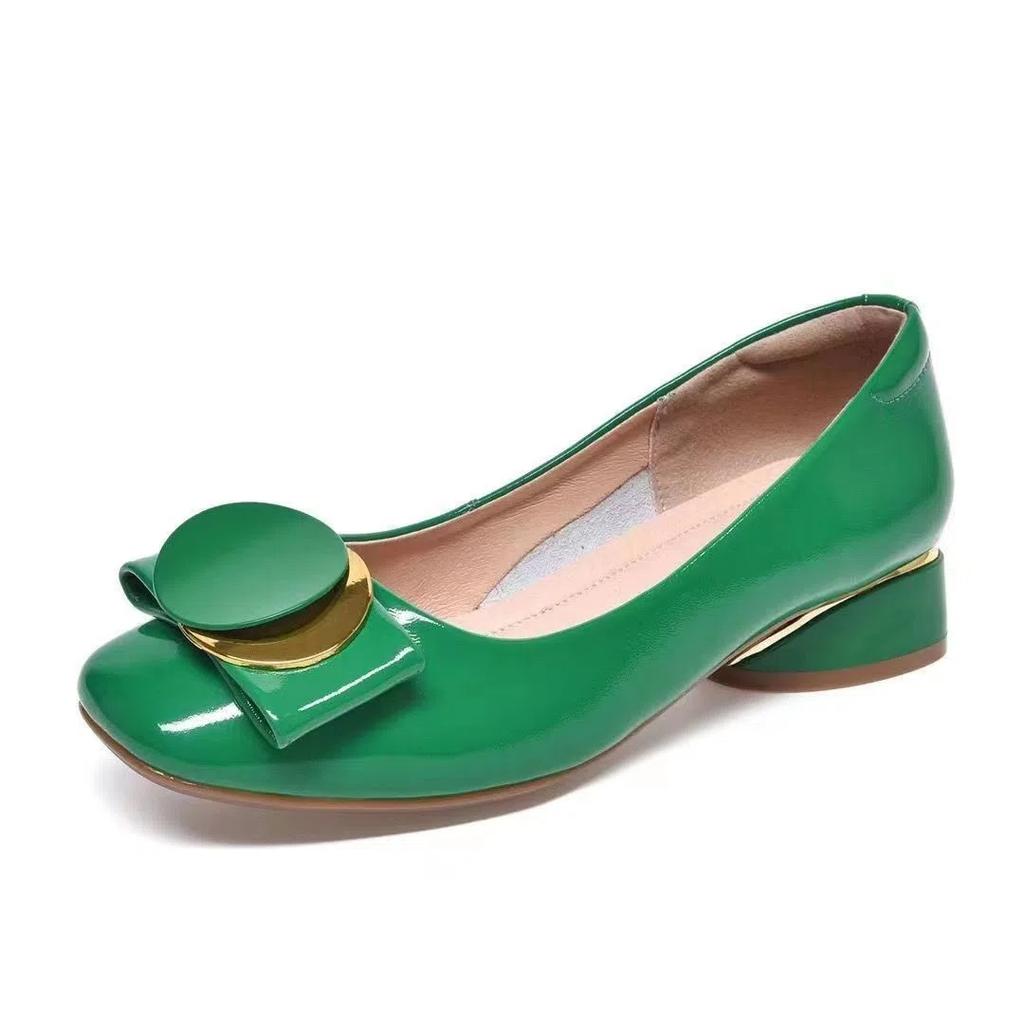 Women Cute Sweet Light Weight Comfort Spring & Summer Square Heel Shoes Lady Casual Sky Blue Pumps G9399