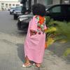 Europe, America 2026 summer African print striped long dress fashion loose casual elegant versatile skirt