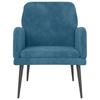 351413 vidaXL Fauteuil Bleu 62x79x79 cm Velours