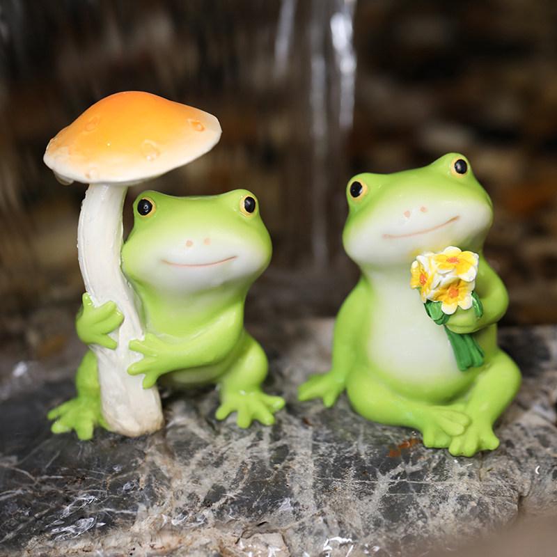 Charmantes kleiner Frosch Harz Blumentopf & Wasserspiel für Gartengestaltung.
