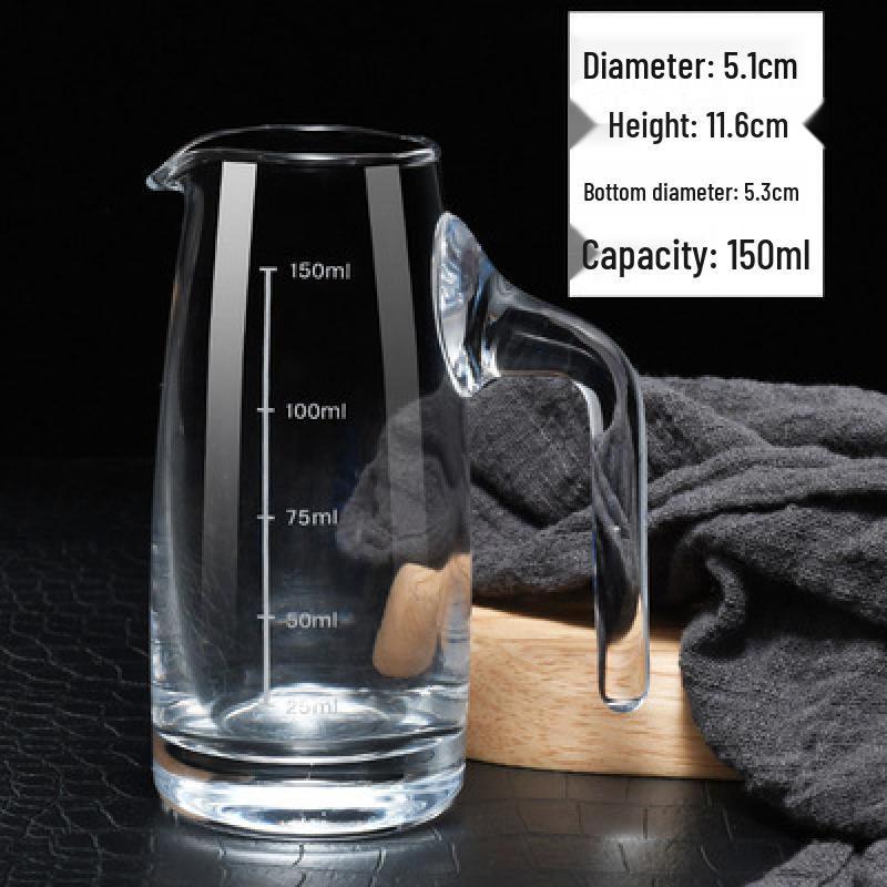 Graduated Glass Decanter with Unique Handle