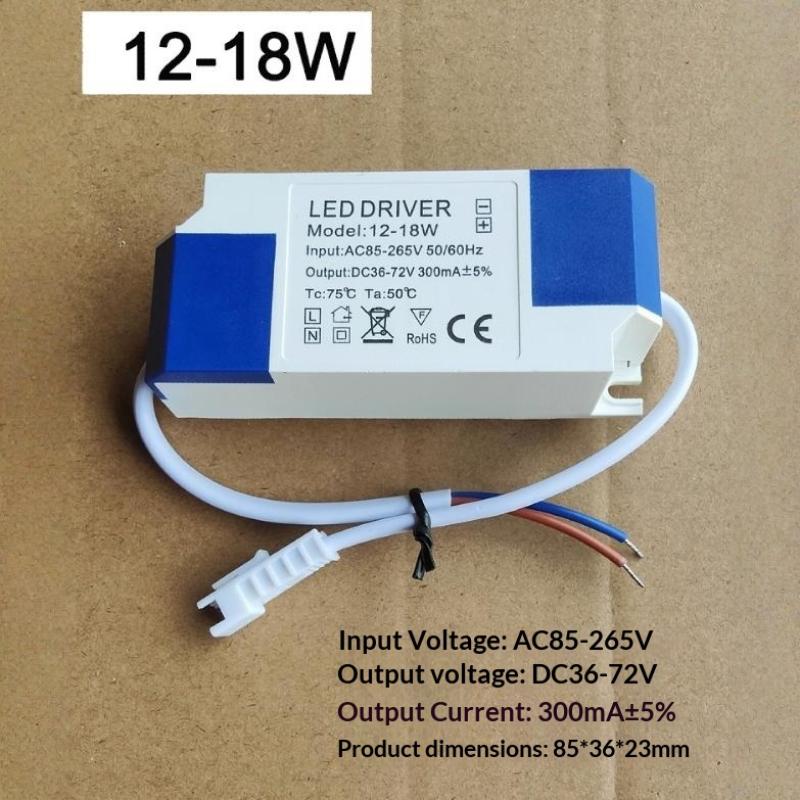 1Pcs Lighting Transformer 85-265V Constant Current Non-Isolated External Led Driver 1-3W 3-5W 4-7W 8-12W 12-18W 18-24W 24-36W