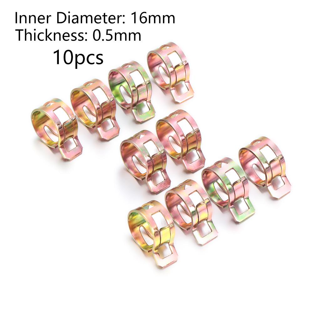 10Pcs Hot Galvanized 5-16mm Tube Clamp Fastener Fuel Oil Line Water Hose Pipe Spring Clips