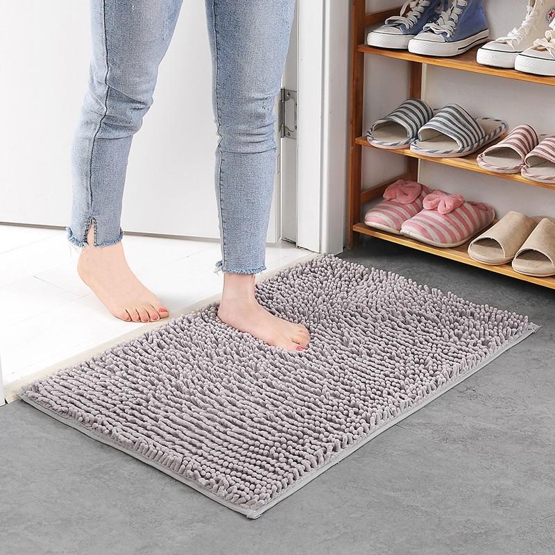 Chenille Long-Pile Mat Bathroom Quick-Absorbent Mat Non-Slip Mat Bedroom Kitchen Living Room Carpet