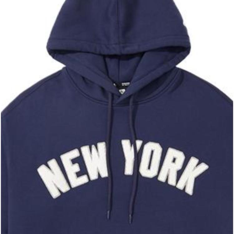 New Era X MLB FW23 New York Yankees Vintage Pullover Fleece Letter Embroidery Sweatshirt Unisex Sweatshirt Navy-Blue 13781131