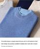 Men's Thickened Wool Sweater, Round Neck, Long Sleeve, Business Casual, Simple, Loose, Versatile Knit Outerwear, Base Layer