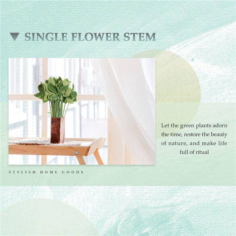 Good-50Pcs Artificial Fake Rose Flower Stems For Diy Handmade Bouquet Flower Leaf Vein Wedding Home Decoration