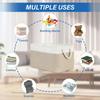 1pc Linen Fabric Storage Basket Two Colors Foldable Sundries Storage Box with Handle Large Capacity Uncovered Clothes Basket