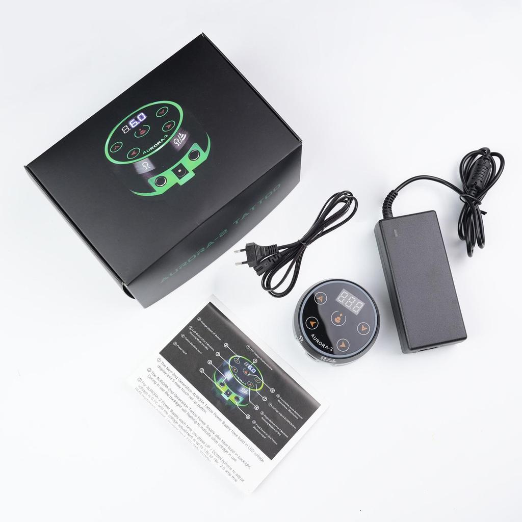 Aurora Gen 2 Tattoo Power Supply & Foot Pedal Kit