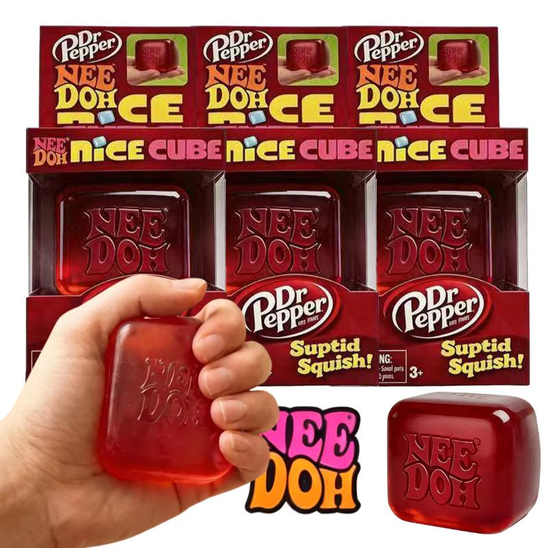 Favorite Toy Dr Pepper & Schylling Nee Doh Nice Cube Soft Squishy Sensory Fidget Toy Stress Relief Calm Anxiety