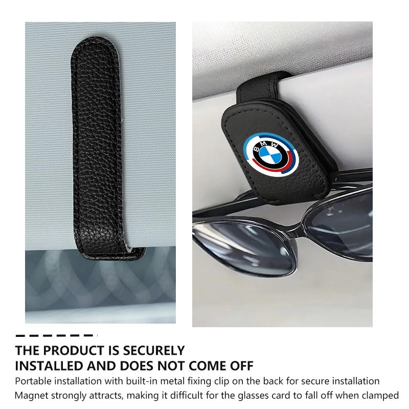 For BMW Car Leather Glasses Clips Sun Visor Sunglasses Storage Fastener X1 X2 X3 X4 X5 X6 F49 F39 F25 G01 F16 G06 G07 F25 F30