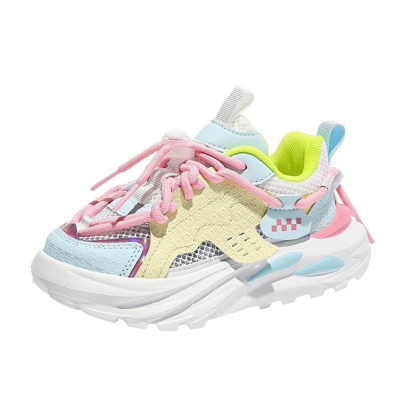 teenager Kids Sneakers Boys Girls Breathable Colorblock Chunky Athletic Shoes Casual Sporty Running 7-16 Years Old