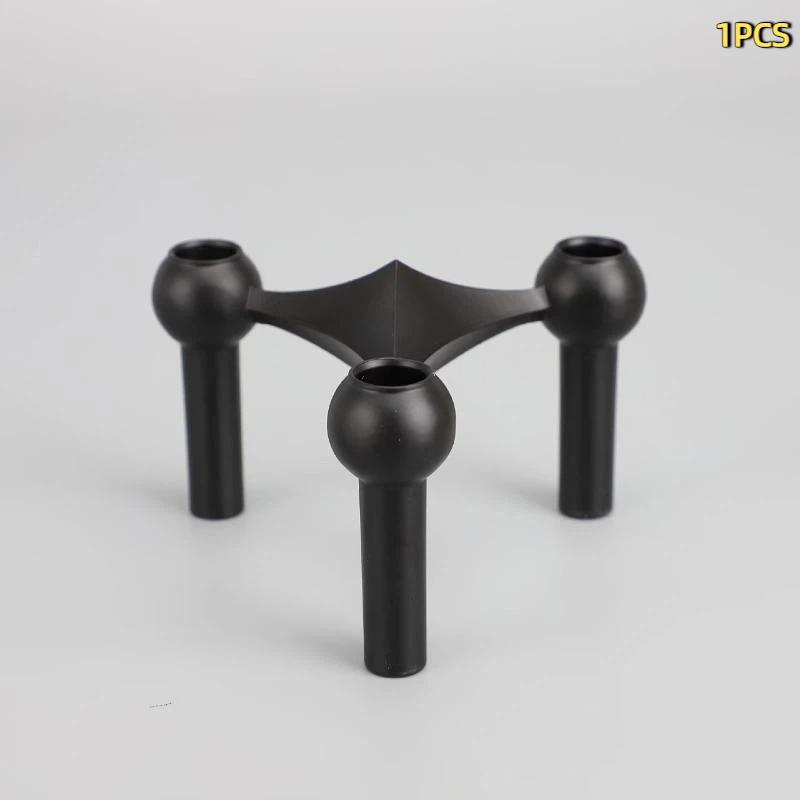 Creative 3-Leg Candle Holder Light Luxury Alloy Candelabra for Hotel, Party, Dinner & Western Restaurant Table Decor
