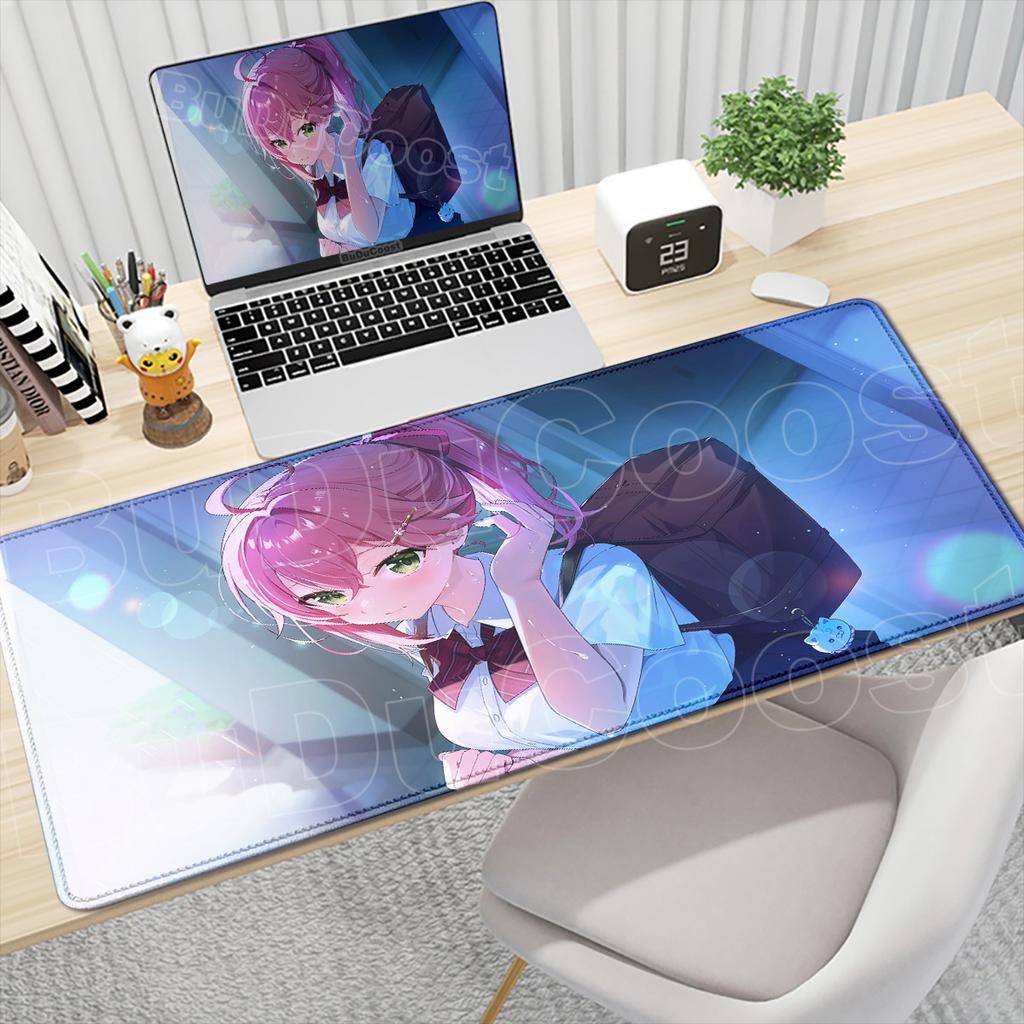 New Large XXL Kawaii Hololive Sakura Miko Anime Gaming Mouse Pad Anti-slip Keyboard Pad laptop carpet Mousepad PC accessories