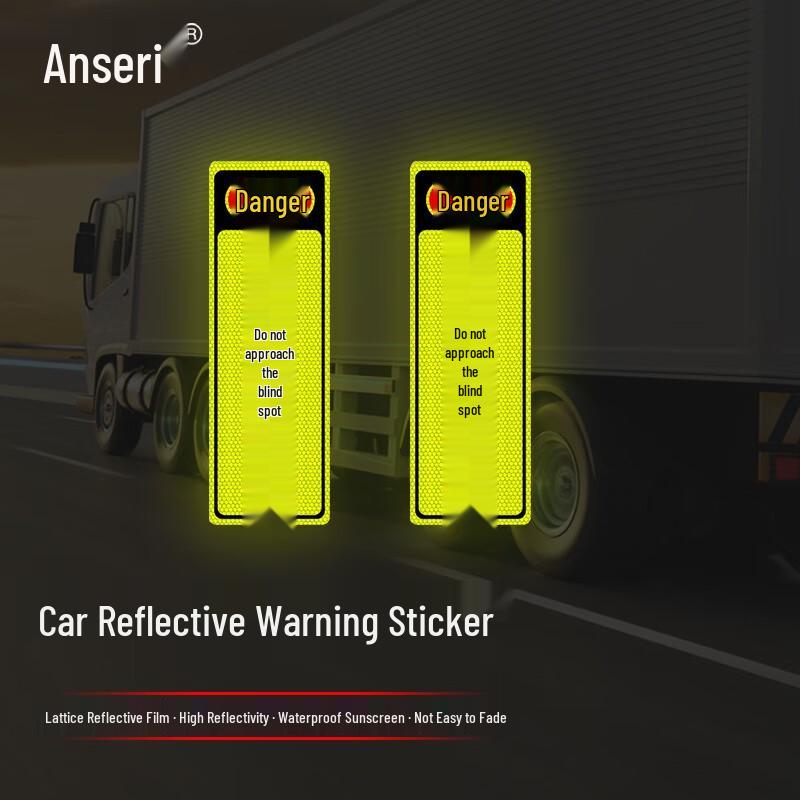 Ancairui Truck Blind Spot Reflective Warning Decal