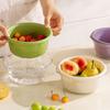 Large Capacity Fruit Washing Basket Plastic Double Layer Draining Basket Home Use