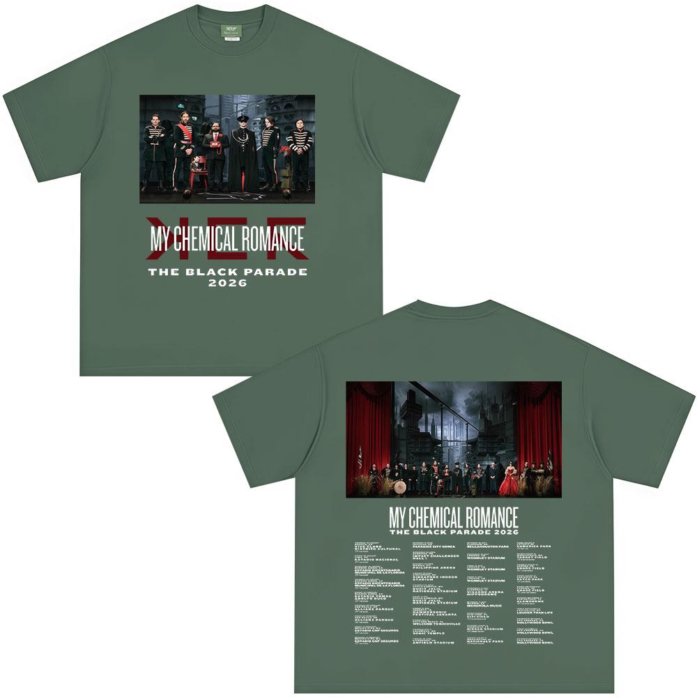 

The Black Parade 2026 Tour Tshirts Punk Rock Band My Chemical RoUnisexce Tshirt Unisexs Women Clothing Cotton T Shirt Streetwear 4XL