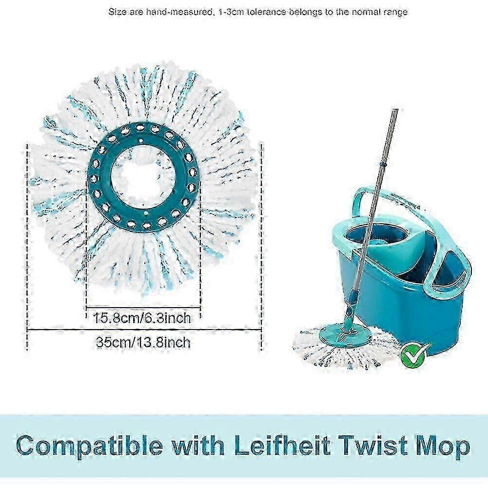 Zestaw komfortowy zawierający dwie zapasowe głowice mopa do mopa Leifheit Clean Disc Mop Ergo