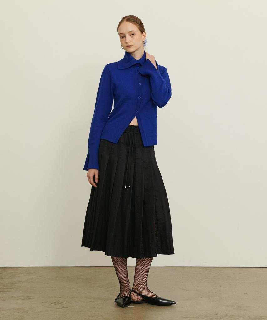 Unmute Wool Cashmere Sailor Knit Cardigan_Blue
