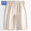 ROMON Men's Lightweight Linen Blend Chinese Style Capri Shorts