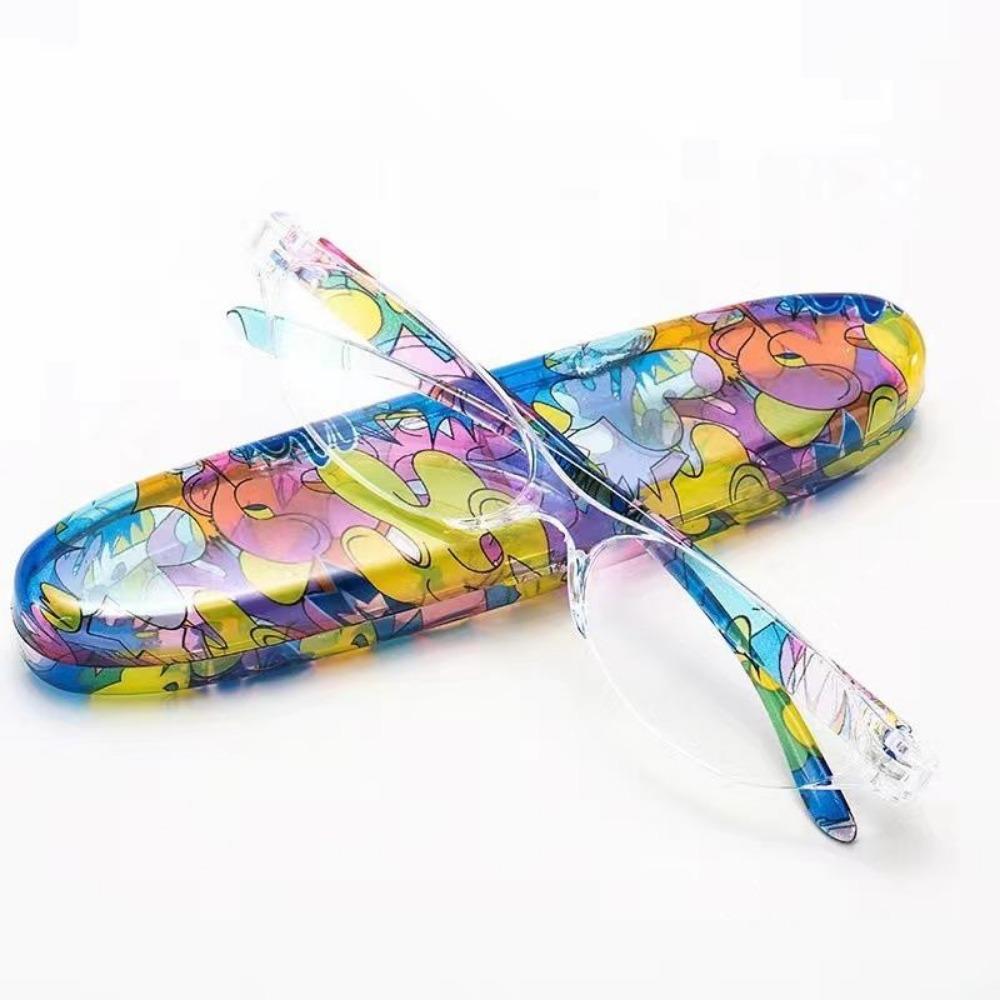 

Коробка Очки для пресбиопии Модные и портативные Женские очки для чтения HD Очки для дальнозоркости +100 ДО +400 +100 синий