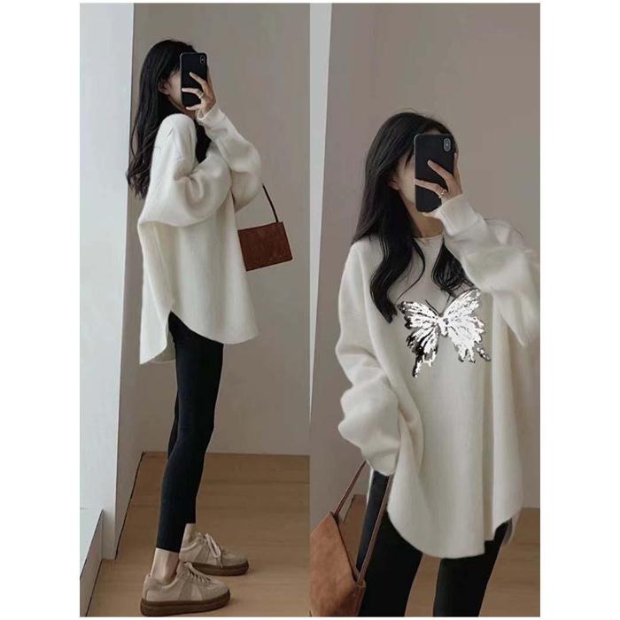 

Женские модные повседневные весенне-осенние блузки и рубашки с круглым вырезом с длинными рукавами M