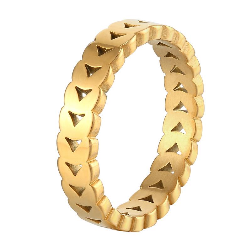 Simple Mori Wheat Ear Titanium Steel Ring for Women Does Not Fade Niche Design Sense Ins Tide Cold Wind Light Luxury Index Finger Ring