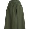 Shop   Women Side Cargo Shirring Banding Long Skirt Beige Stj Wsk 12116